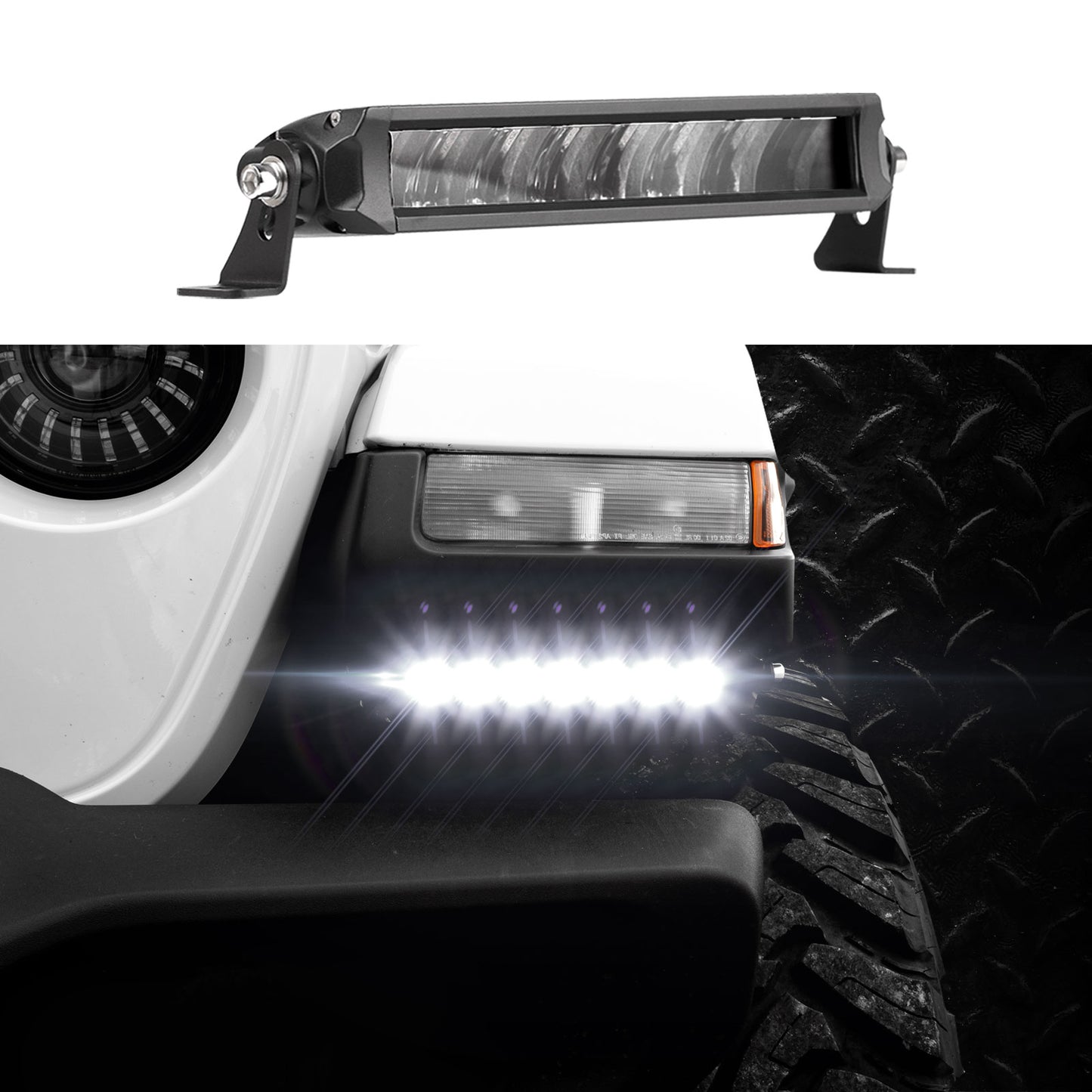 XKGLOW XK064010-D 10in Razor Light Bar Auxiliary High Beam Driving No Wire & Switch