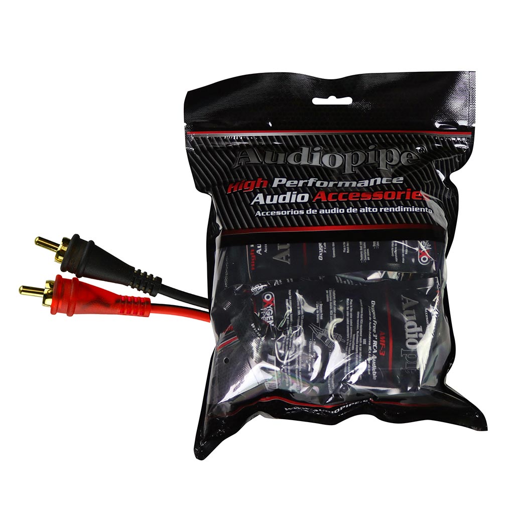 Audiopipe AMF3 3Ft 2 Channel Rca Cable 10 Pieces Per Bag