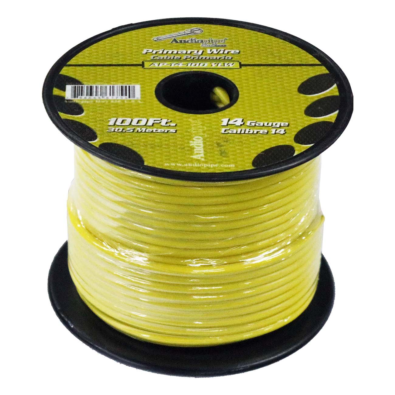 Audiopipe AP14100YW Primary Wire 14 Gauge 100 Foot – Yellow