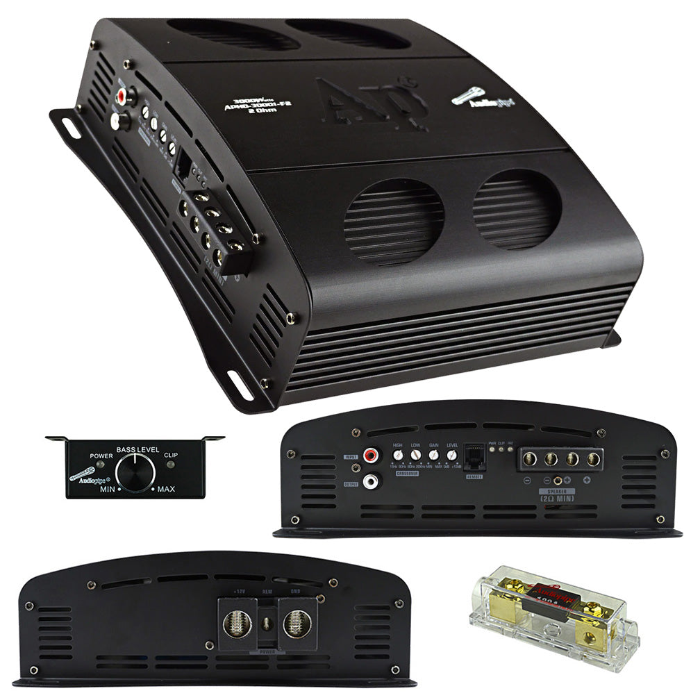 Audiopipe APHD30001F2 Monoblock Amplifier 3000 Watts 2 Ohm Stable