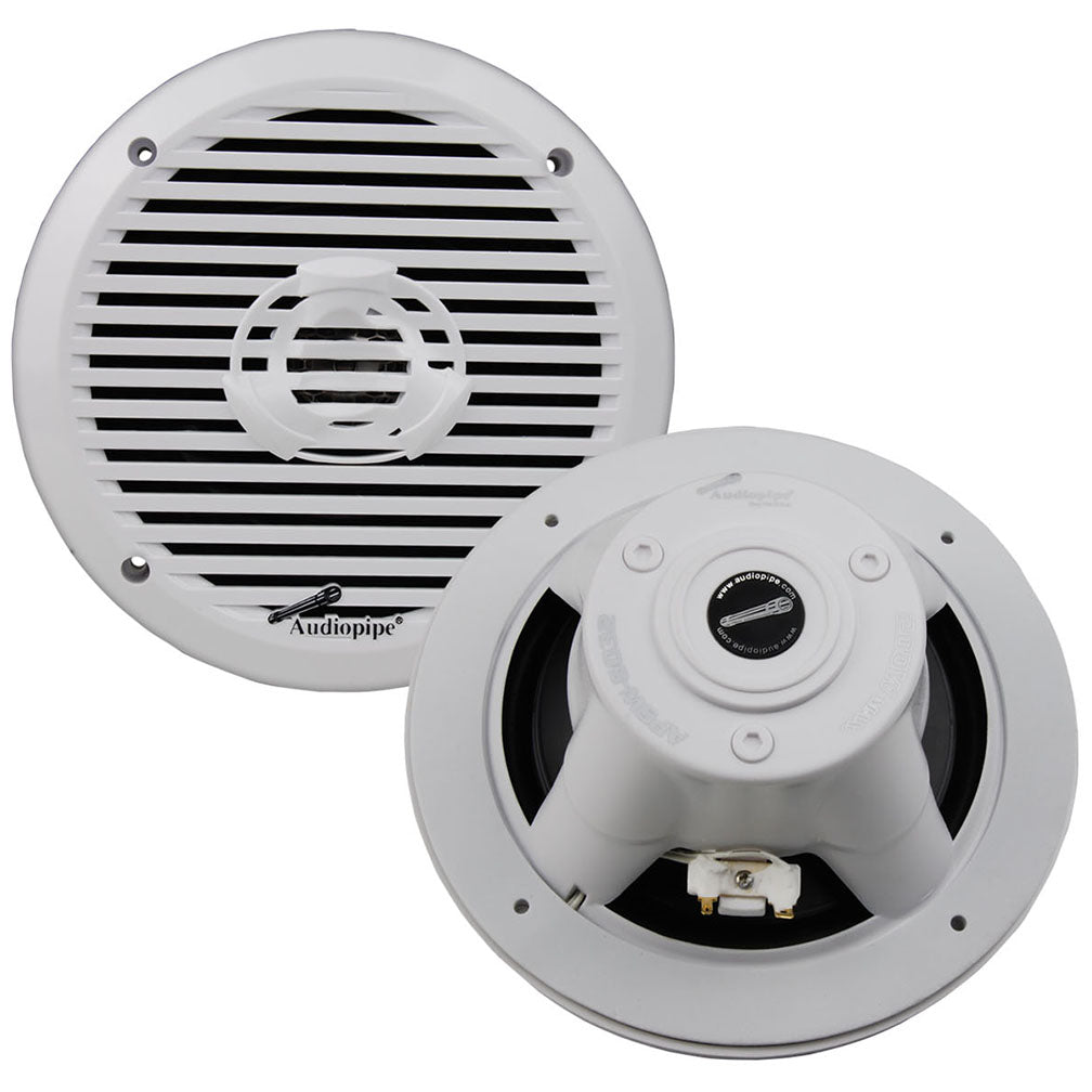 Audiopipe APSW6032 Marine 6.5” 2-Way Speakers 100W Rms / 200W Max (White)