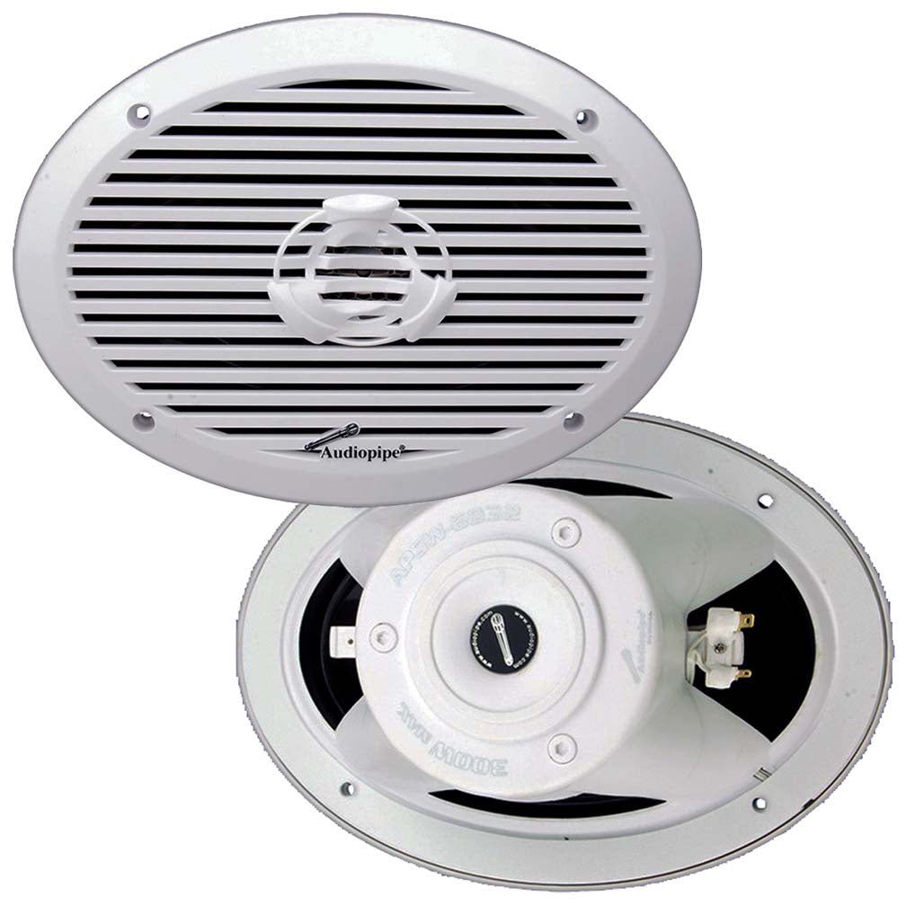 Audiopipe APSW6932 Marine 6×9” 2-Way Speakers (White)