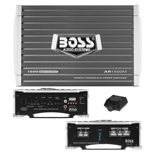 Boss Audio AR1500M 1-Channel 1125W Rms Armor Series Class Ab Monoblock Amplifier
