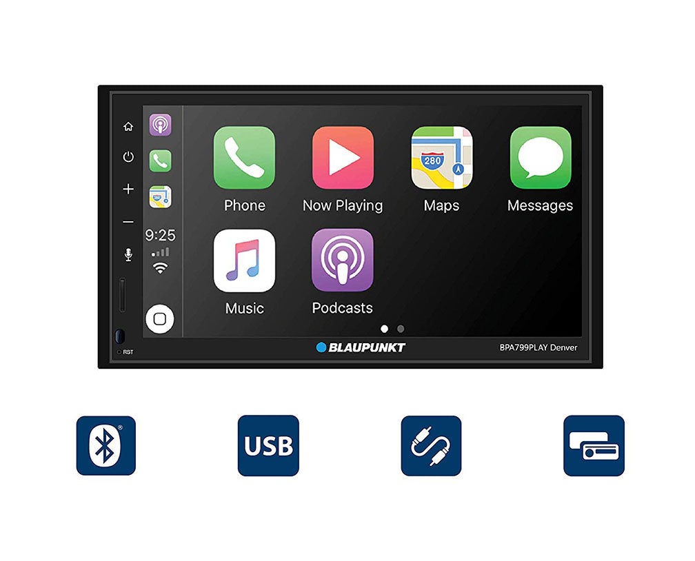 Blaupunkt BPA799PLAY  Denver 2 Din 6.8' Carplay Android Car Stereo W/ Bluetooth