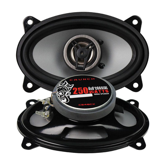 Crunch CS46CX 4×6″ 2-Way Coaxial Speakers 50W Rms / 250W Max 4 Ohm
