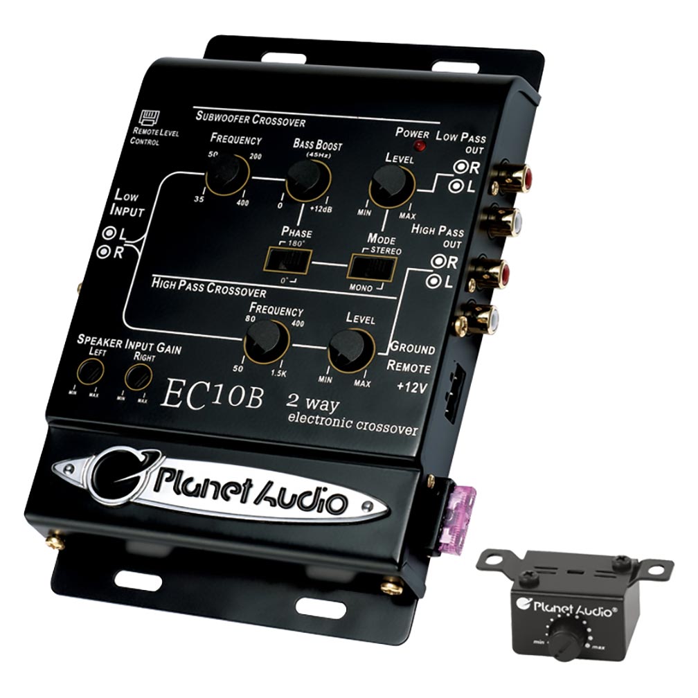 Planet Audio EC10B 2-Way Electronic Car Crossover Remote Subwoofer Sub Bass Knob