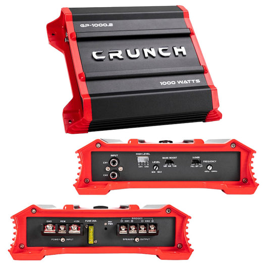Crunch GP10002 2 Channel Amplifier 1000 Watts 2 Ohm Stable