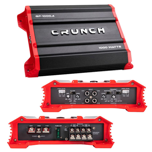 Crunch GP10004 4 Channel Amplifier 1000 Watts 2 Ohm Stable