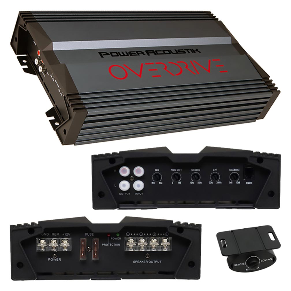 Power Acoustik OD11500 1500 Watt Max Mono A/B Amplifier
