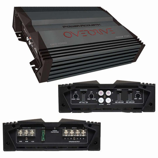 Power Acoustik OD21000 1000 Watt 2-Channel Car Stereo Amplifier Speaker Sub Amp