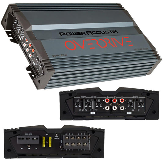 Power Acoustik OD41300 1300 Watt 4 Channel Car Audio Amplifier Speaker Sub Amp