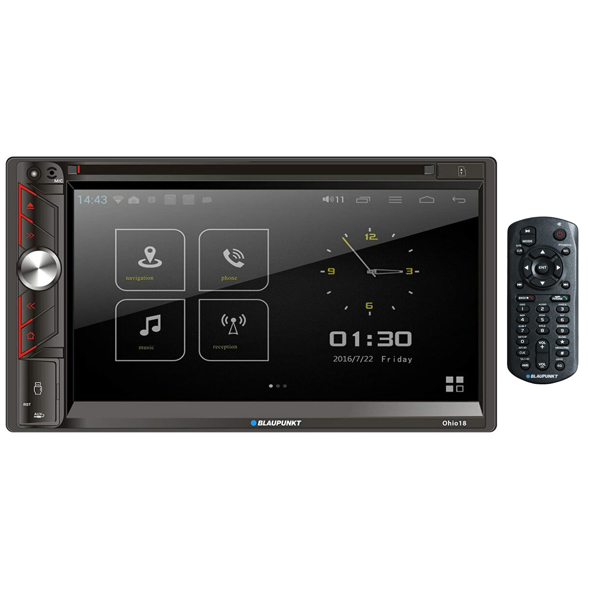 Blaupunkt OHIO18 Touchscreen 6.9 Inch Dvd Receiver With Bluetooth Usb/Sd
