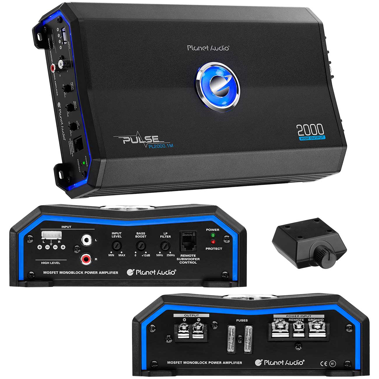 Planet Audio PL20001M 1-Channel 1500W Rms Pulse Series Monoblock Amplifier Amp