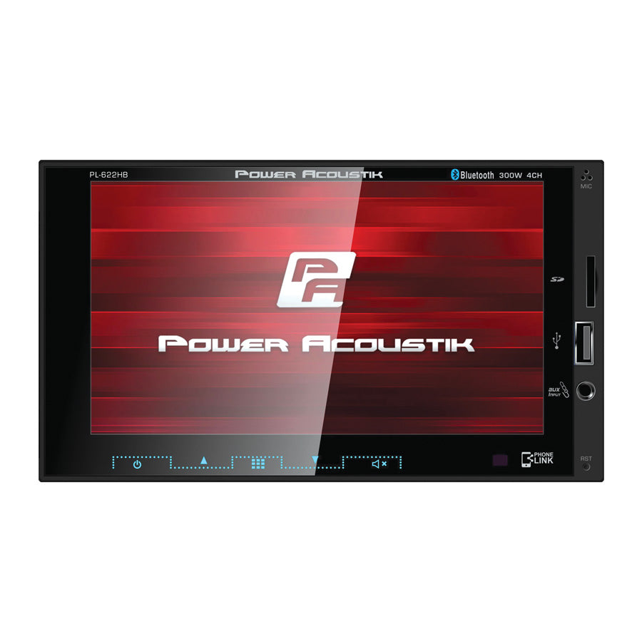 Power Acoustik PL622HB 2Din Sd/Usb/Mp3 Media Player Bluetooth Android Phone Link
