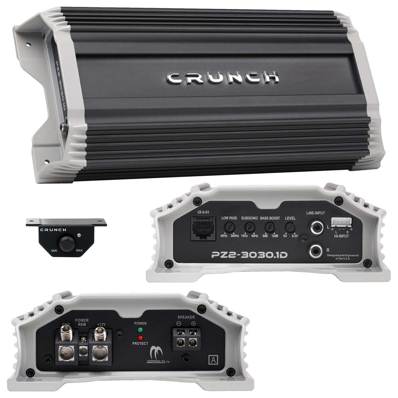 Crunch PZ230301D Monoblock Amplifier 3000 Watts 1 Ohm Stable