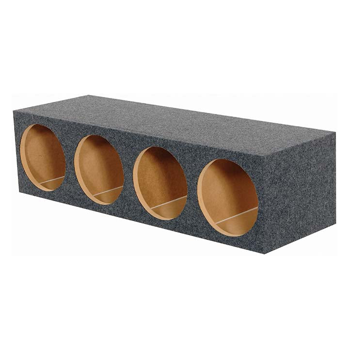 Qpower QHD124HOLE 12In 4 Hole Empty Vented Woofer Box With 1In Mdf Face