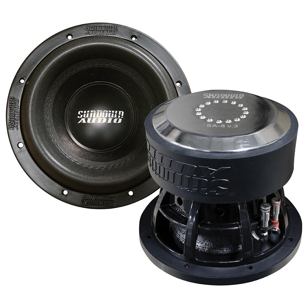 Sundown Audio SA8V3D4 8″ Woofer, 500W RMS, Dual 4 Ohm Voice Coil