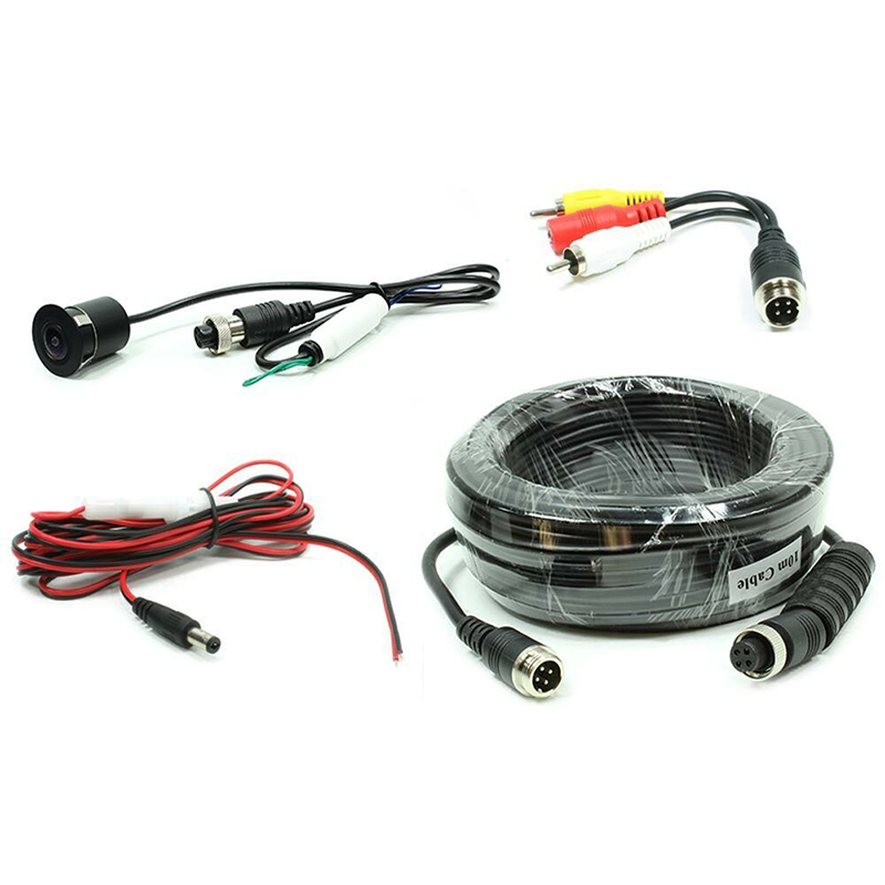 Rostra 250-8183-HD-10M 4-PIN FLUSH MOUNT CMOS COLOR CAMERA W/ 10-METER HARNESS