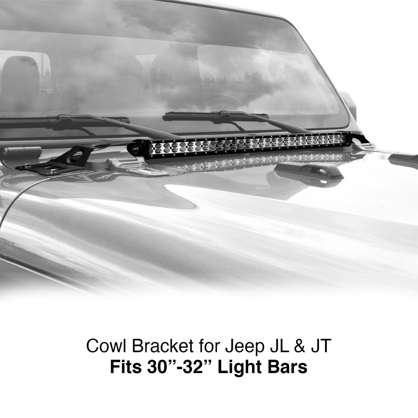 XKGLOW XK-BRC-COWL-JL1 Cowl Light Bar Bracket for Jeep Gladiator JT & Wrangler JL