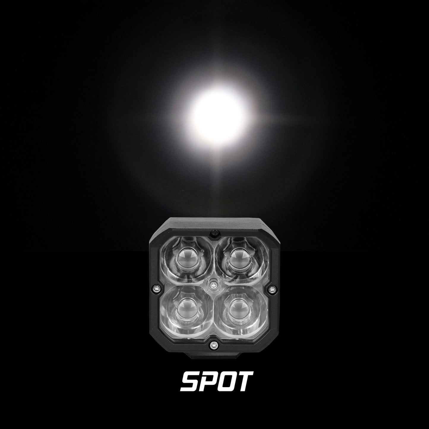 XKGLOW XK065001-S XKchrome 20w LED Cube Light with RGB Accent Light - Spot Beam